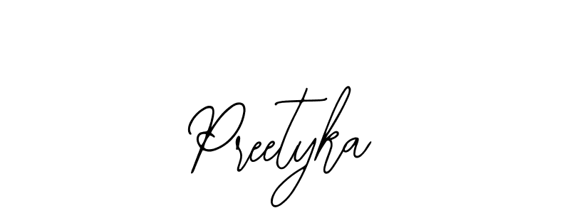 Design your own signature with our free online signature maker. With this signature software, you can create a handwritten (Bearetta-2O07w) signature for name Preetyka. Preetyka signature style 12 images and pictures png