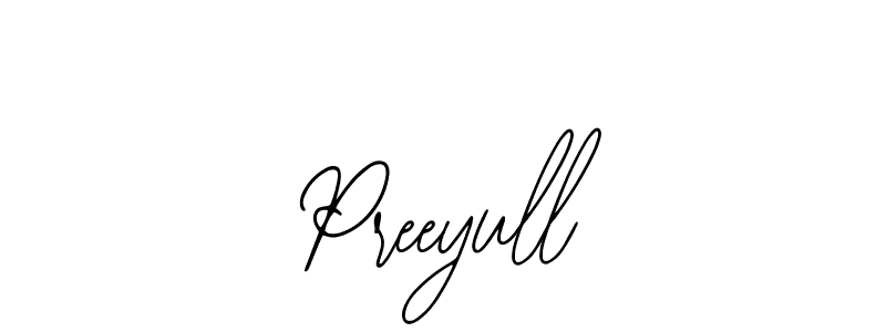 if you are searching for the best signature style for your name Preeyull. so please give up your signature search. here we have designed multiple signature styles  using Bearetta-2O07w. Preeyull signature style 12 images and pictures png