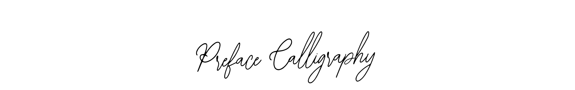Bearetta-2O07w is a professional signature style that is perfect for those who want to add a touch of class to their signature. It is also a great choice for those who want to make their signature more unique. Get Preface Calligraphy name to fancy signature for free. Preface Calligraphy signature style 12 images and pictures png