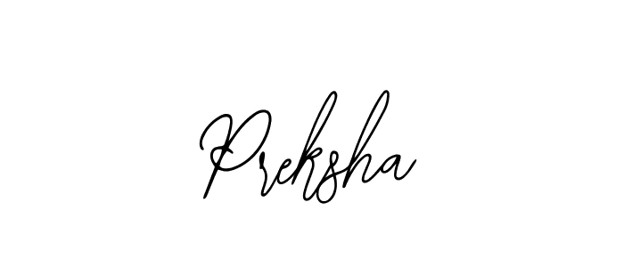 Use a signature maker to create a handwritten signature online. With this signature software, you can design (Bearetta-2O07w) your own signature for name Preksha. Preksha signature style 12 images and pictures png