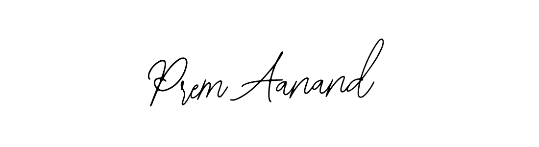 How to make Prem Aanand name signature. Use Bearetta-2O07w style for creating short signs online. This is the latest handwritten sign. Prem Aanand signature style 12 images and pictures png