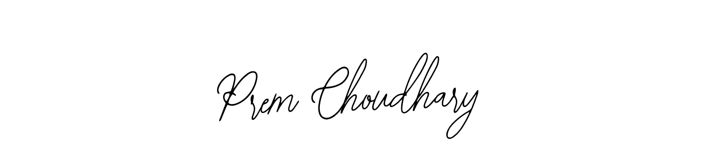 How to make Prem Choudhary name signature. Use Bearetta-2O07w style for creating short signs online. This is the latest handwritten sign. Prem Choudhary signature style 12 images and pictures png