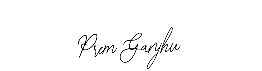 How to make Prem Ganjhu name signature. Use Bearetta-2O07w style for creating short signs online. This is the latest handwritten sign. Prem Ganjhu signature style 12 images and pictures png