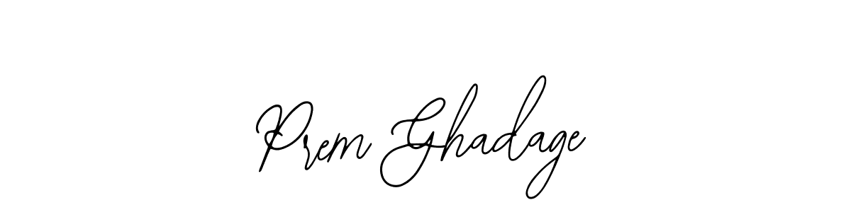 How to make Prem Ghadage name signature. Use Bearetta-2O07w style for creating short signs online. This is the latest handwritten sign. Prem Ghadage signature style 12 images and pictures png