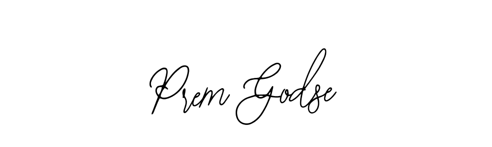 How to make Prem Godse name signature. Use Bearetta-2O07w style for creating short signs online. This is the latest handwritten sign. Prem Godse signature style 12 images and pictures png