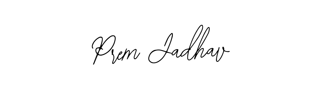 How to make Prem Jadhav name signature. Use Bearetta-2O07w style for creating short signs online. This is the latest handwritten sign. Prem Jadhav signature style 12 images and pictures png