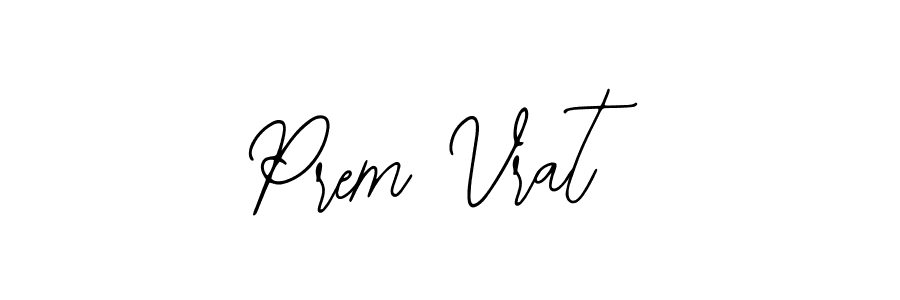 How to make Prem Vrat name signature. Use Bearetta-2O07w style for creating short signs online. This is the latest handwritten sign. Prem Vrat signature style 12 images and pictures png