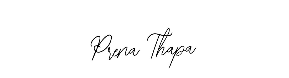 You should practise on your own different ways (Bearetta-2O07w) to write your name (Prena Thapa) in signature. don't let someone else do it for you. Prena Thapa signature style 12 images and pictures png