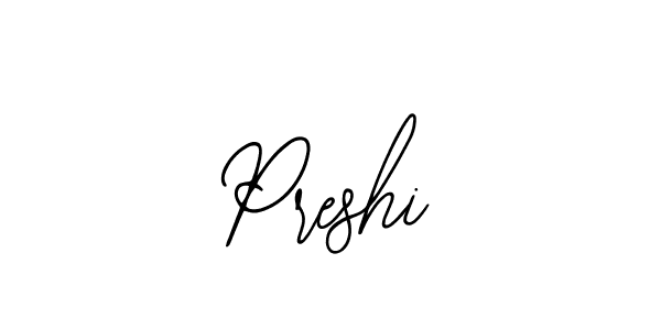Also You can easily find your signature by using the search form. We will create Preshi name handwritten signature images for you free of cost using Bearetta-2O07w sign style. Preshi signature style 12 images and pictures png