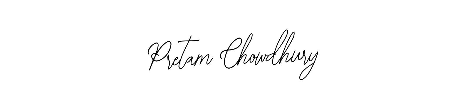 Design your own signature with our free online signature maker. With this signature software, you can create a handwritten (Bearetta-2O07w) signature for name Pretam Chowdhury. Pretam Chowdhury signature style 12 images and pictures png