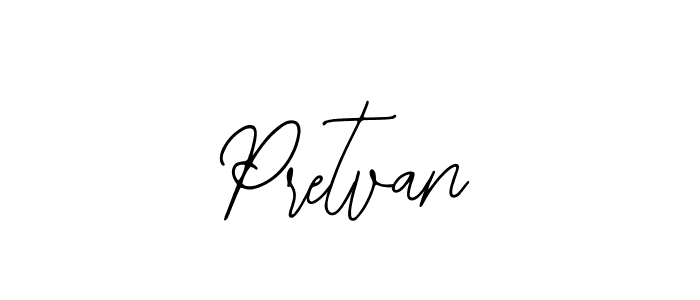 You should practise on your own different ways (Bearetta-2O07w) to write your name (Pretvan) in signature. don't let someone else do it for you. Pretvan signature style 12 images and pictures png