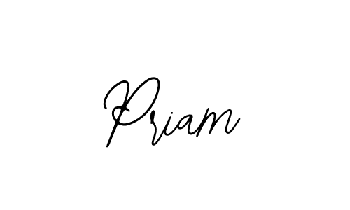 How to make Priam signature? Bearetta-2O07w is a professional autograph style. Create handwritten signature for Priam name. Priam signature style 12 images and pictures png