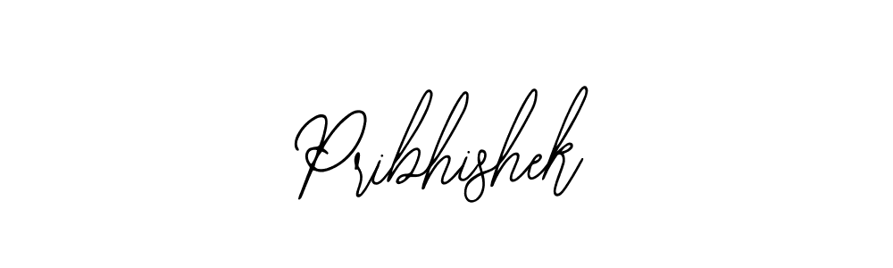 How to make Pribhishek name signature. Use Bearetta-2O07w style for creating short signs online. This is the latest handwritten sign. Pribhishek signature style 12 images and pictures png