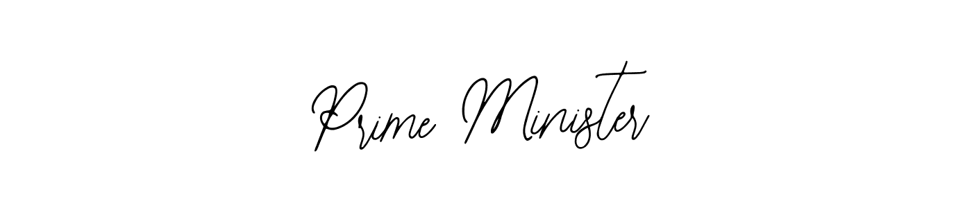 How to make Prime Minister name signature. Use Bearetta-2O07w style for creating short signs online. This is the latest handwritten sign. Prime Minister signature style 12 images and pictures png