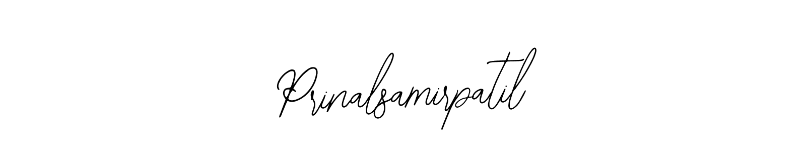 How to make Prinalsamirpatil name signature. Use Bearetta-2O07w style for creating short signs online. This is the latest handwritten sign. Prinalsamirpatil signature style 12 images and pictures png