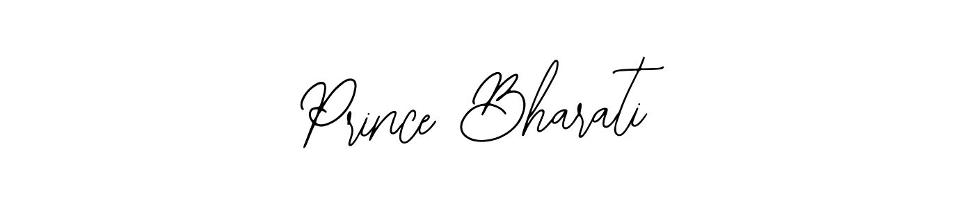 Use a signature maker to create a handwritten signature online. With this signature software, you can design (Bearetta-2O07w) your own signature for name Prince Bharati. Prince Bharati signature style 12 images and pictures png