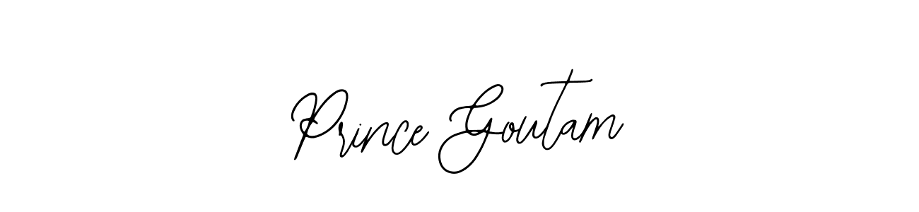 How to make Prince Goutam name signature. Use Bearetta-2O07w style for creating short signs online. This is the latest handwritten sign. Prince Goutam signature style 12 images and pictures png