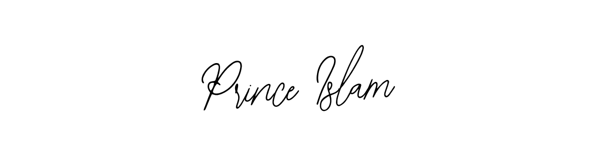 How to make Prince Islam name signature. Use Bearetta-2O07w style for creating short signs online. This is the latest handwritten sign. Prince Islam signature style 12 images and pictures png