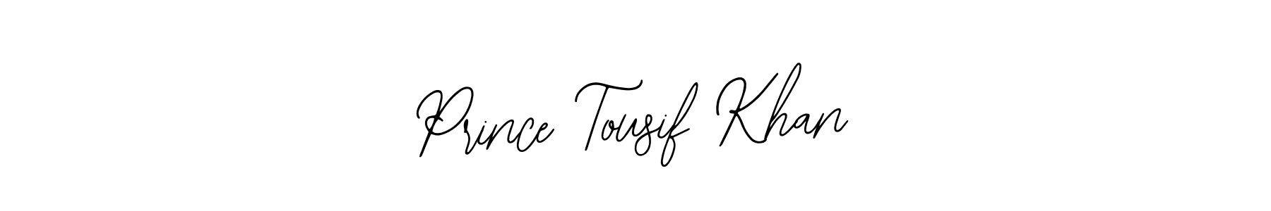 Use a signature maker to create a handwritten signature online. With this signature software, you can design (Bearetta-2O07w) your own signature for name Prince Tousif Khan. Prince Tousif Khan signature style 12 images and pictures png