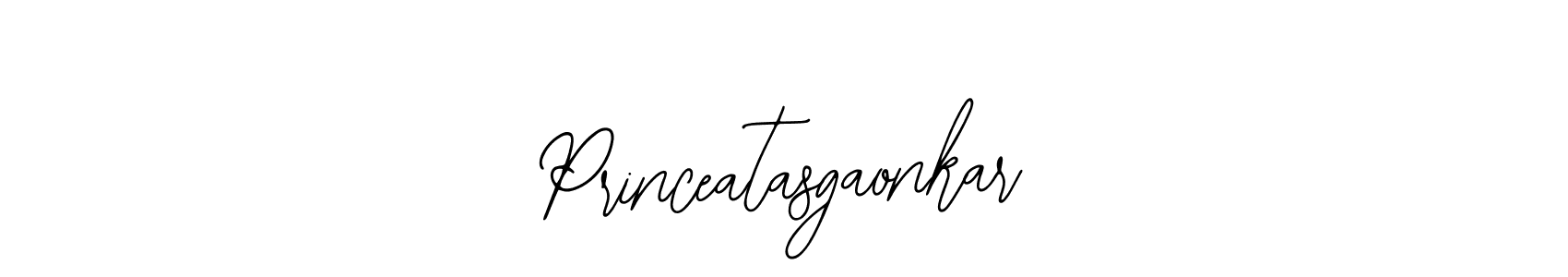 How to make Princeatasgaonkar name signature. Use Bearetta-2O07w style for creating short signs online. This is the latest handwritten sign. Princeatasgaonkar signature style 12 images and pictures png