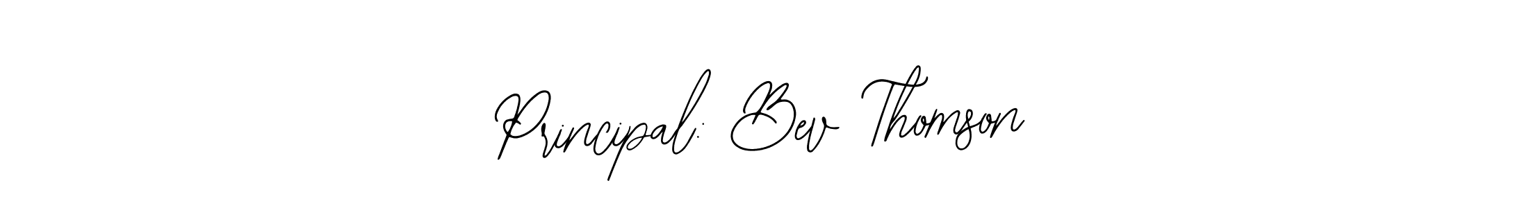 Create a beautiful signature design for name Principal: Bev Thomson. With this signature (Bearetta-2O07w) fonts, you can make a handwritten signature for free. Principal: Bev Thomson signature style 12 images and pictures png