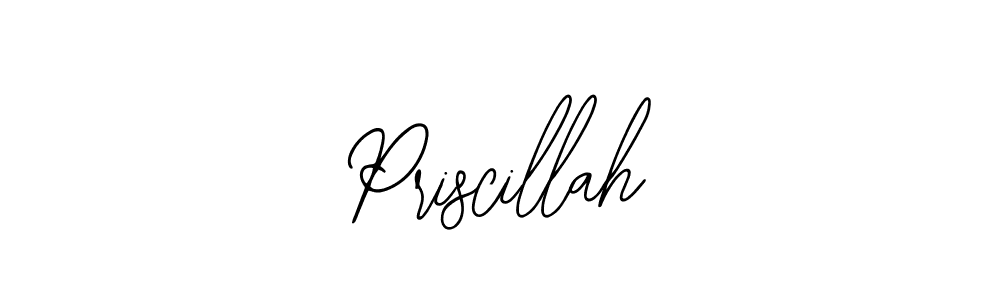 How to make Priscillah name signature. Use Bearetta-2O07w style for creating short signs online. This is the latest handwritten sign. Priscillah signature style 12 images and pictures png
