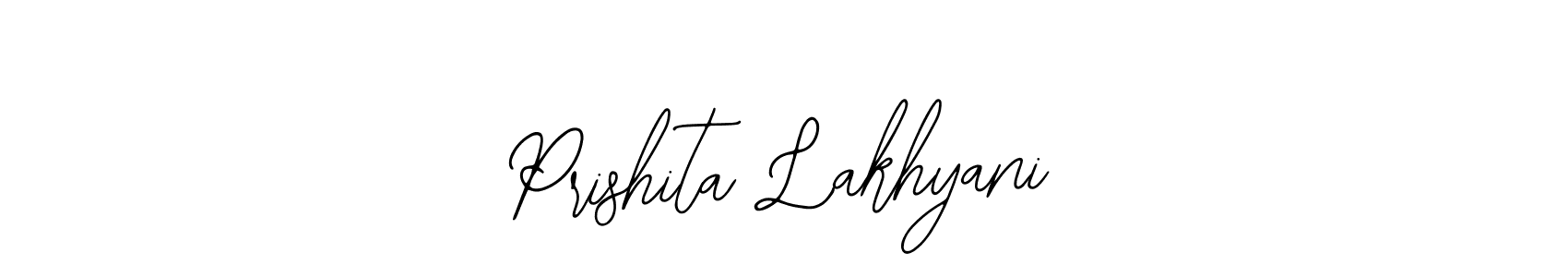 How to make Prishita Lakhyani name signature. Use Bearetta-2O07w style for creating short signs online. This is the latest handwritten sign. Prishita Lakhyani signature style 12 images and pictures png