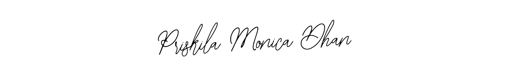 Make a beautiful signature design for name Priskila Monica Dhan. With this signature (Bearetta-2O07w) style, you can create a handwritten signature for free. Priskila Monica Dhan signature style 12 images and pictures png