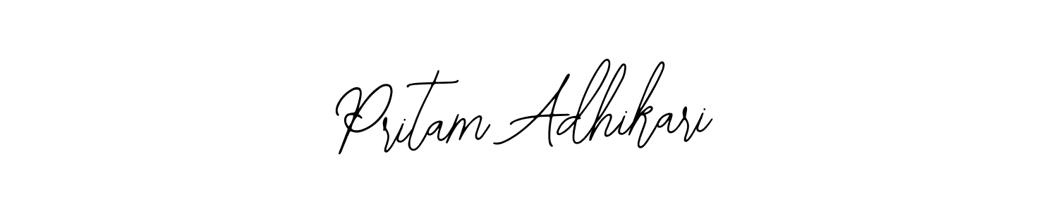 Make a beautiful signature design for name Pritam Adhikari. With this signature (Bearetta-2O07w) style, you can create a handwritten signature for free. Pritam Adhikari signature style 12 images and pictures png