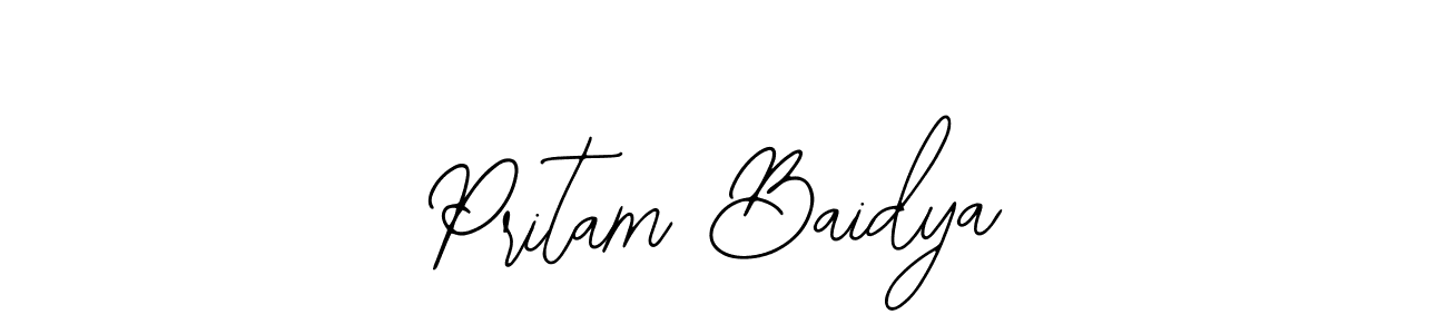 It looks lik you need a new signature style for name Pritam Baidya. Design unique handwritten (Bearetta-2O07w) signature with our free signature maker in just a few clicks. Pritam Baidya signature style 12 images and pictures png