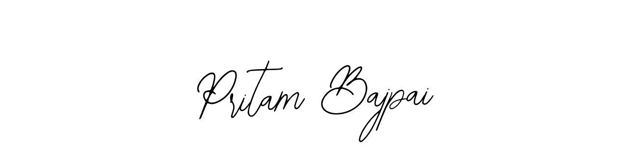 How to make Pritam Bajpai name signature. Use Bearetta-2O07w style for creating short signs online. This is the latest handwritten sign. Pritam Bajpai signature style 12 images and pictures png