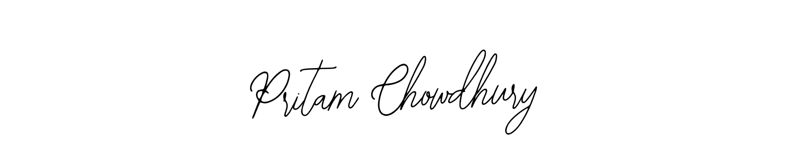 Bearetta-2O07w is a professional signature style that is perfect for those who want to add a touch of class to their signature. It is also a great choice for those who want to make their signature more unique. Get Pritam Chowdhury name to fancy signature for free. Pritam Chowdhury signature style 12 images and pictures png