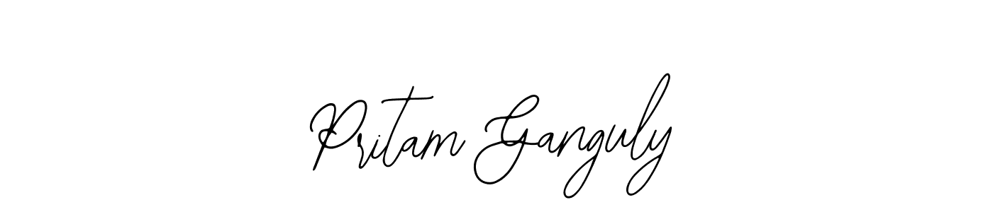 How to make Pritam Ganguly name signature. Use Bearetta-2O07w style for creating short signs online. This is the latest handwritten sign. Pritam Ganguly signature style 12 images and pictures png