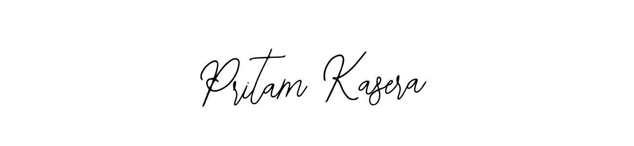 How to make Pritam Kasera name signature. Use Bearetta-2O07w style for creating short signs online. This is the latest handwritten sign. Pritam Kasera signature style 12 images and pictures png