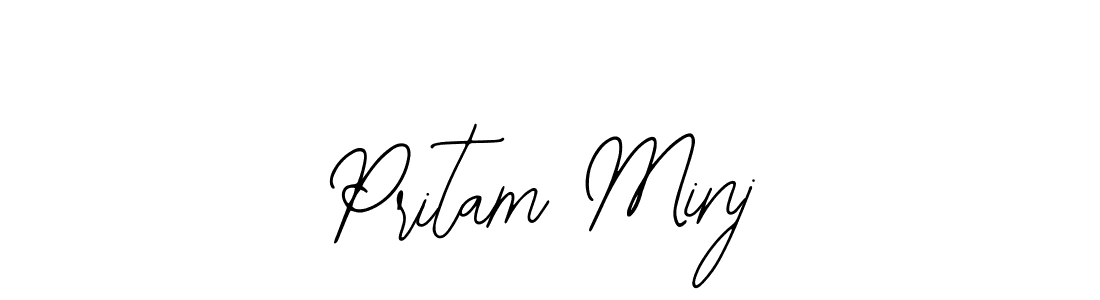 if you are searching for the best signature style for your name Pritam Minj. so please give up your signature search. here we have designed multiple signature styles  using Bearetta-2O07w. Pritam Minj signature style 12 images and pictures png