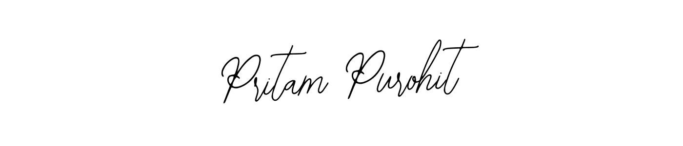 Bearetta-2O07w is a professional signature style that is perfect for those who want to add a touch of class to their signature. It is also a great choice for those who want to make their signature more unique. Get Pritam Purohit name to fancy signature for free. Pritam Purohit signature style 12 images and pictures png