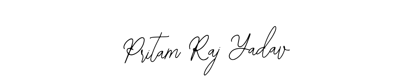 Use a signature maker to create a handwritten signature online. With this signature software, you can design (Bearetta-2O07w) your own signature for name Pritam Raj Yadav. Pritam Raj Yadav signature style 12 images and pictures png