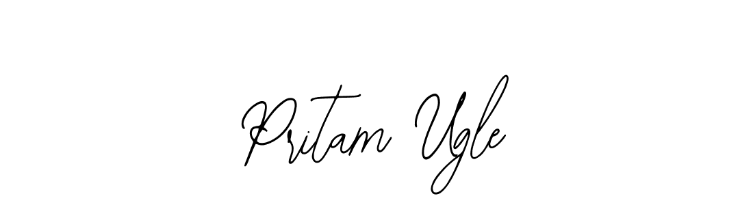 if you are searching for the best signature style for your name Pritam Ugle. so please give up your signature search. here we have designed multiple signature styles  using Bearetta-2O07w. Pritam Ugle signature style 12 images and pictures png