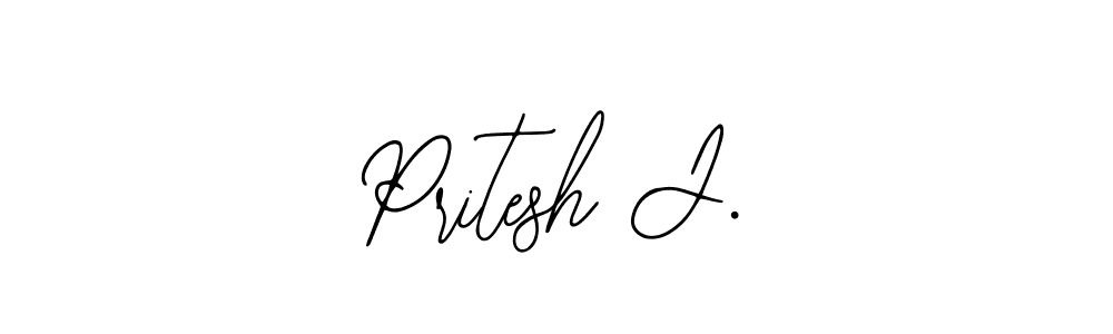 Create a beautiful signature design for name Pritesh J.. With this signature (Bearetta-2O07w) fonts, you can make a handwritten signature for free. Pritesh J. signature style 12 images and pictures png