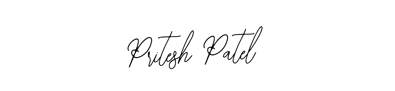 How to make Pritesh Patel name signature. Use Bearetta-2O07w style for creating short signs online. This is the latest handwritten sign. Pritesh Patel signature style 12 images and pictures png