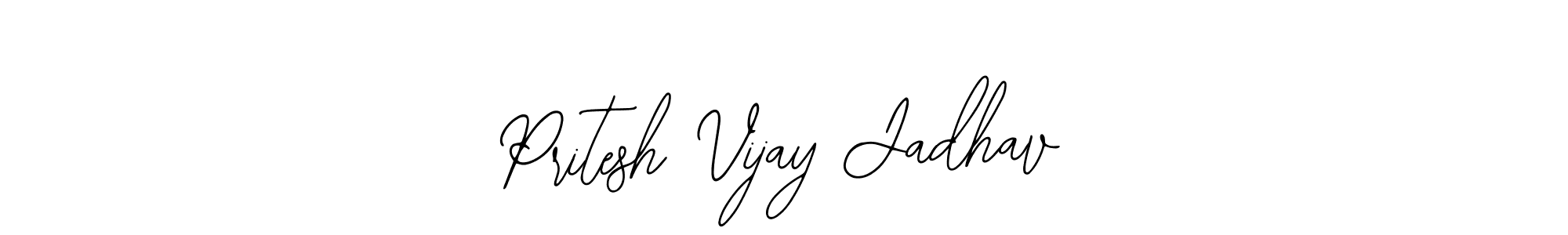 How to make Pritesh Vijay Jadhav name signature. Use Bearetta-2O07w style for creating short signs online. This is the latest handwritten sign. Pritesh Vijay Jadhav signature style 12 images and pictures png