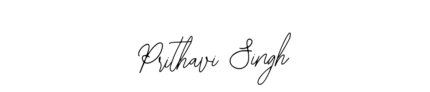 How to make Prithavi Singh name signature. Use Bearetta-2O07w style for creating short signs online. This is the latest handwritten sign. Prithavi Singh signature style 12 images and pictures png