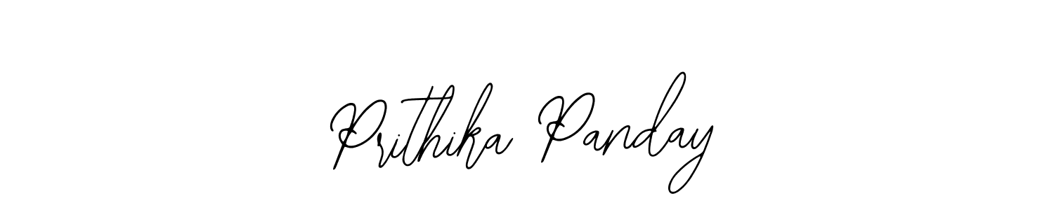 The best way (Bearetta-2O07w) to make a short signature is to pick only two or three words in your name. The name Prithika Panday include a total of six letters. For converting this name. Prithika Panday signature style 12 images and pictures png
