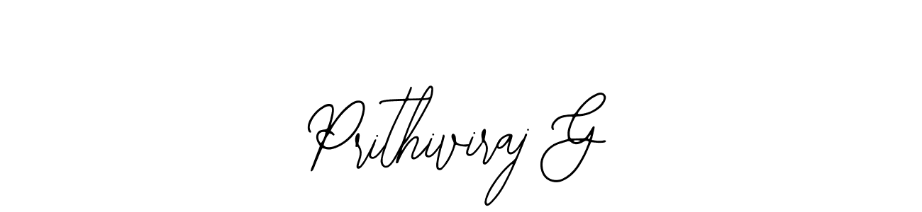 Use a signature maker to create a handwritten signature online. With this signature software, you can design (Bearetta-2O07w) your own signature for name Prithiviraj G. Prithiviraj G signature style 12 images and pictures png
