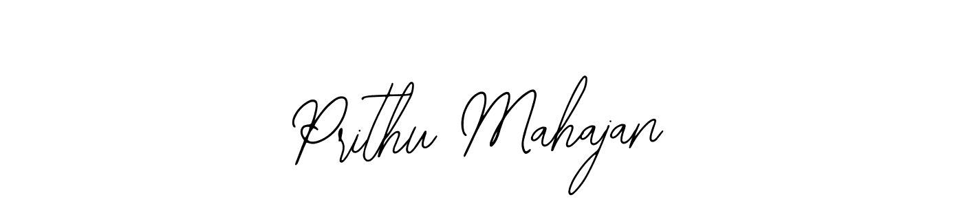 How to make Prithu Mahajan name signature. Use Bearetta-2O07w style for creating short signs online. This is the latest handwritten sign. Prithu Mahajan signature style 12 images and pictures png
