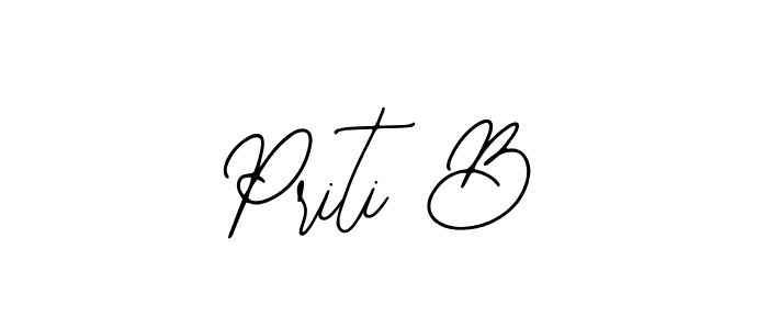 It looks lik you need a new signature style for name Priti B. Design unique handwritten (Bearetta-2O07w) signature with our free signature maker in just a few clicks. Priti B signature style 12 images and pictures png