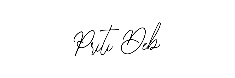 Also You can easily find your signature by using the search form. We will create Priti Deb name handwritten signature images for you free of cost using Bearetta-2O07w sign style. Priti Deb signature style 12 images and pictures png