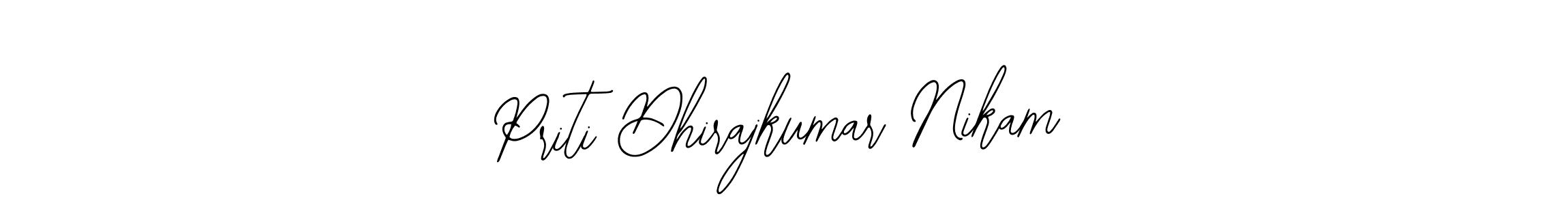 You can use this online signature creator to create a handwritten signature for the name Priti Dhirajkumar Nikam. This is the best online autograph maker. Priti Dhirajkumar Nikam signature style 12 images and pictures png