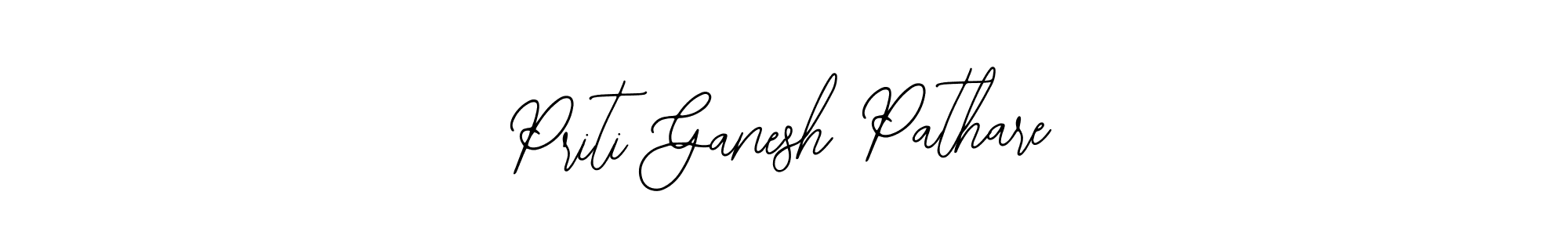 The best way (Bearetta-2O07w) to make a short signature is to pick only two or three words in your name. The name Priti Ganesh Pathare include a total of six letters. For converting this name. Priti Ganesh Pathare signature style 12 images and pictures png