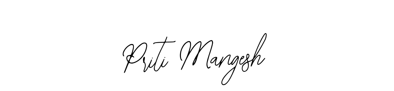 Similarly Bearetta-2O07w is the best handwritten signature design. Signature creator online .You can use it as an online autograph creator for name Priti Mangesh. Priti Mangesh signature style 12 images and pictures png